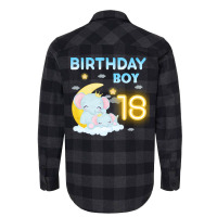 Cute Elephant 18th Birthday Boy 80s Flannel Shirt | Artistshot