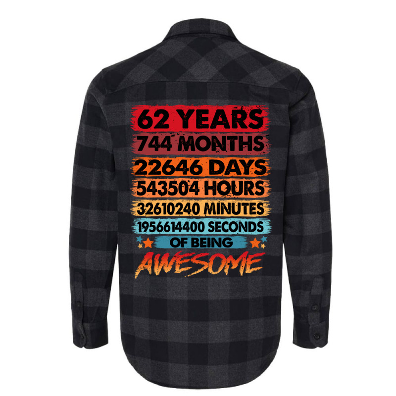 62nd Birthday  62 Years Old Vintage Birthday 70s Flannel Shirt | Artistshot