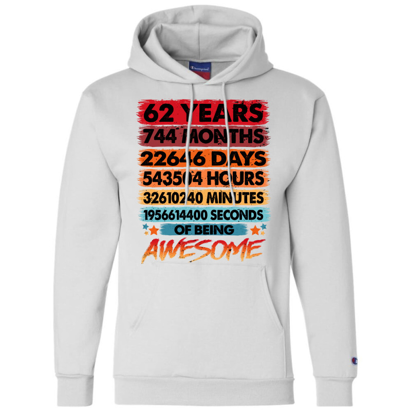 62nd Birthday  62 Years Old Vintage Birthday 70s Champion Hoodie | Artistshot