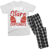 Its Ok To Stare At My Cupcakes Blue Men's T-shirt Pajama Set | Artistshot