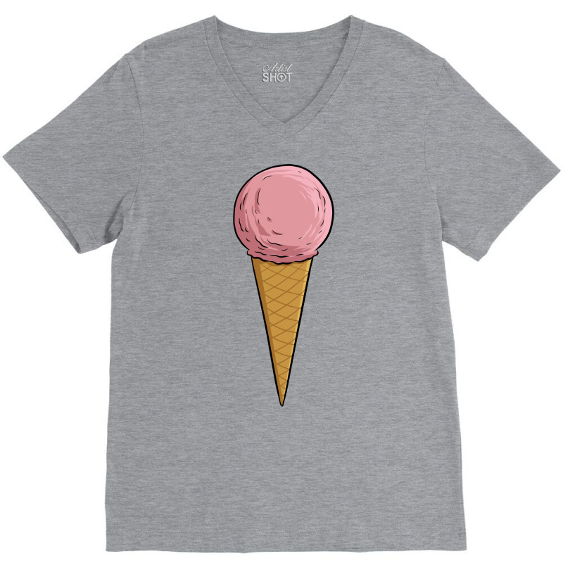 Ice Cream Cone Strawberrry V-neck Tee | Artistshot