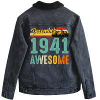 December 1941 Birthday Gift  Vintage December 1941 Unisex Sherpa-lined Denim Jacket | Artistshot