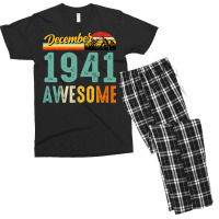 December 1941 Birthday Gift  Vintage December 1941 Men's T-shirt Pajama Set | Artistshot