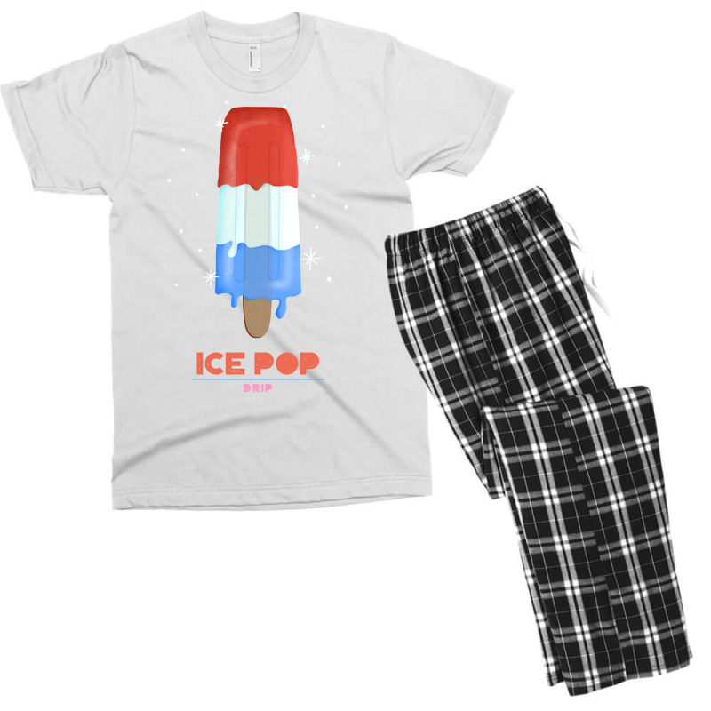 Ice Pop Drip Humor Men's T-shirt Pajama Set | Artistshot