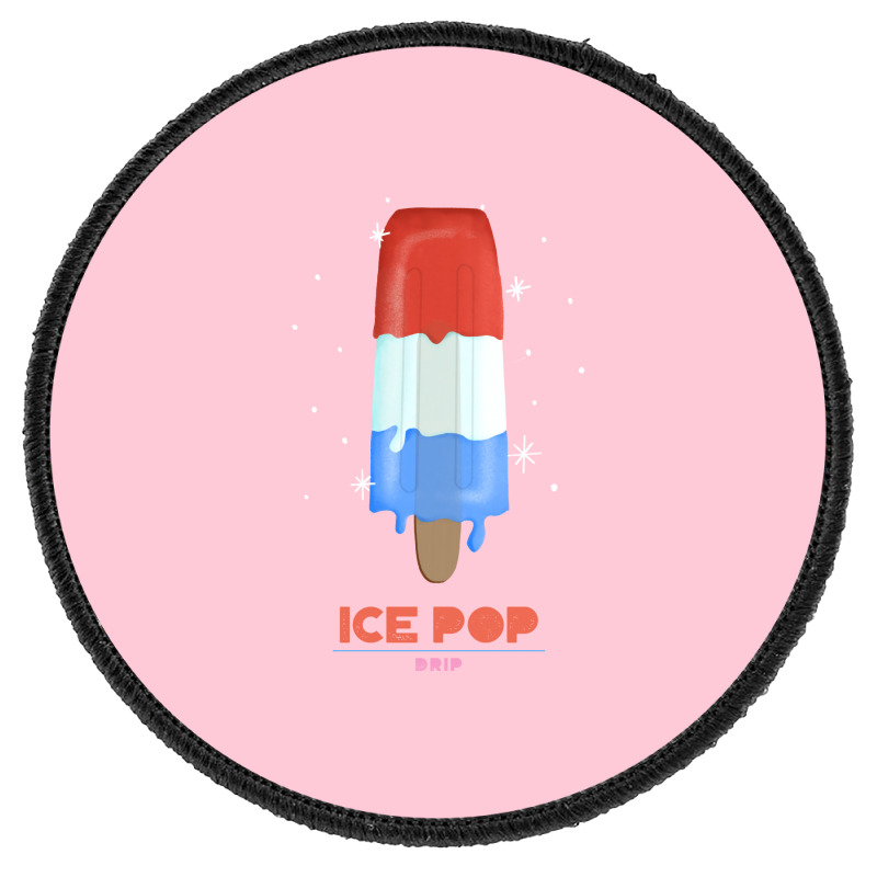 Ice Pop Drip Humor Round Patch | Artistshot