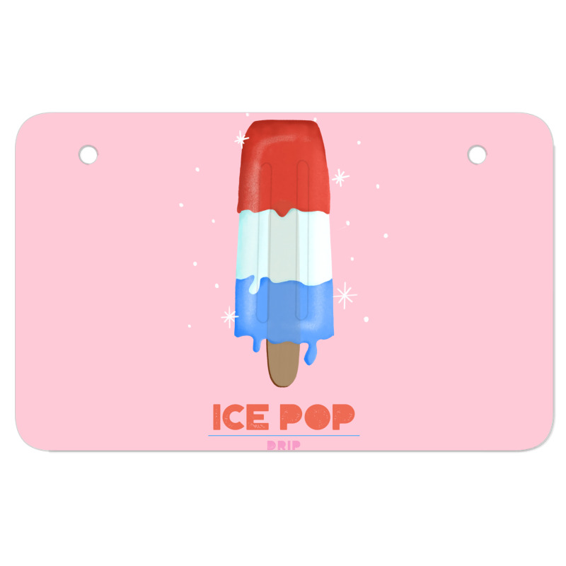 Ice Pop Drip Humor Atv License Plate | Artistshot