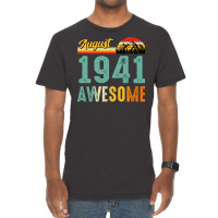 August 1941 Birthday Gift  Vintage August 1941 Awe Vintage T-shirt | Artistshot