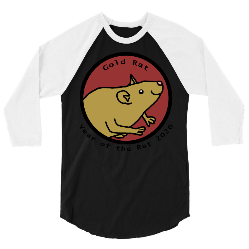 Born Year Of The Gold Rat 2020 Cute 3/4 Sleeve Shirt | Artistshot