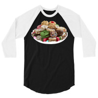 Italian Assorted Colorful Cookie Platter Tray Humo 3/4 Sleeve Shirt | Artistshot