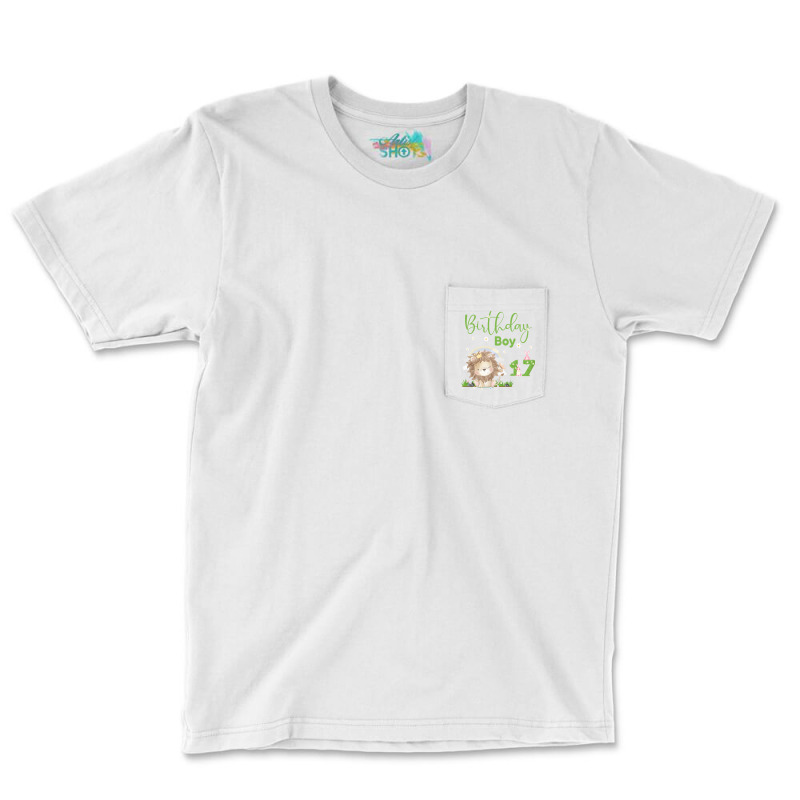 Cute Lion 17th Birthday Boy Funny Pocket T-shirt | Artistshot