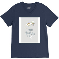 Happy Birthday Print Hipster V-neck Tee | Artistshot