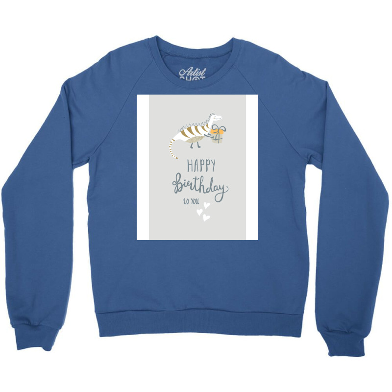 Happy Birthday Print Hipster Crewneck Sweatshirt | Artistshot