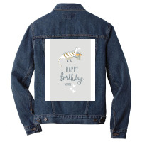 Happy Birthday Print Hipster Men Denim Jacket | Artistshot