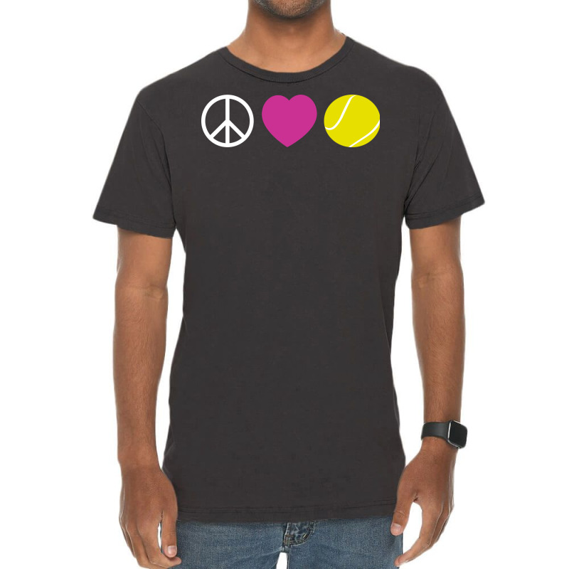 Peace Love Tennis Vintage Vintage T-Shirt by horathmheannj | Artistshot