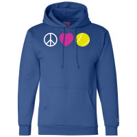 Peace Love Tennis Vintage Champion Hoodie | Artistshot