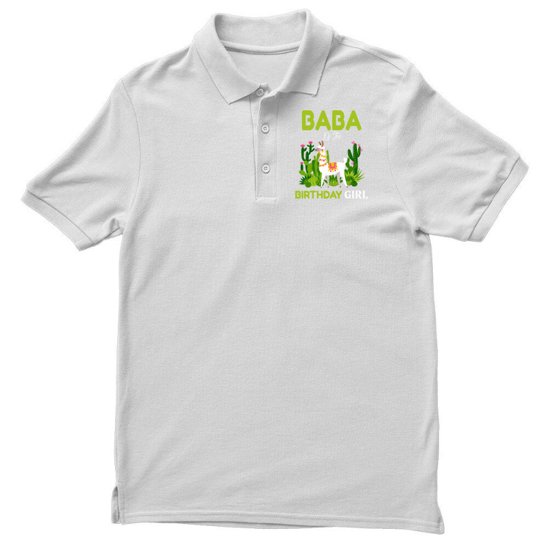 Cute Llamas Baba Of The Birthday Girl Quote Men's Polo Shirt | Artistshot