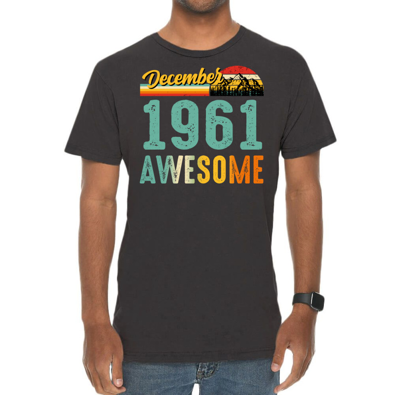 December 1961 Birthday Gift  Vintage December 1961 Vintage T-shirt | Artistshot