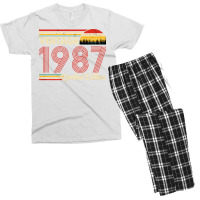 Vintage 1987 Birthday  Limited Edition 1987 Birthd Men's T-shirt Pajama Set | Artistshot