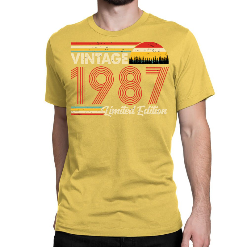 Vintage 1987 Birthday  Limited Edition 1987 Birthd Classic T-shirt by helberaklau | Artistshot