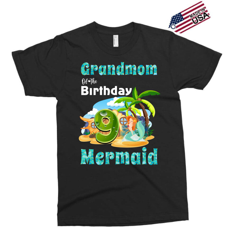 Cute Mermaid Grandmom Of The 9th Birthday Quote Exclusive T-shirt | Artistshot