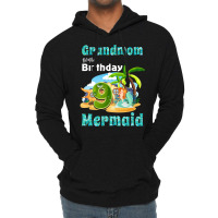 Cute Mermaid Grandmom Of The 9th Birthday Quote Lightweight Hoodie | Artistshot