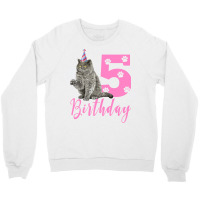 Happy Birthday 5th Cute Birthday British Shorthair Crewneck Sweatshirt | Artistshot