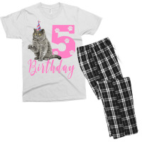 Happy Birthday 5th Cute Birthday British Shorthair Men's T-shirt Pajama Set | Artistshot