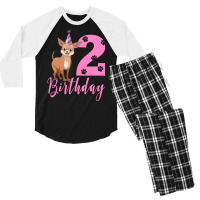 2th Birthday Chihuahua Nostalgia Men's 3/4 Sleeve Pajama Set | Artistshot