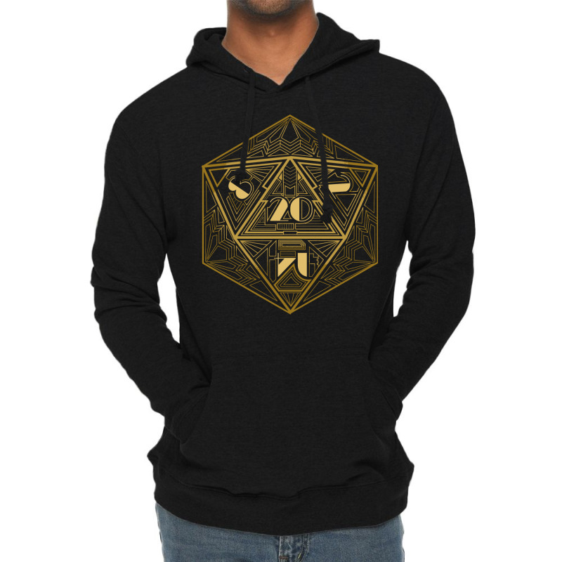 D20 Art Deco Stars Lightweight Hoodie | Artistshot