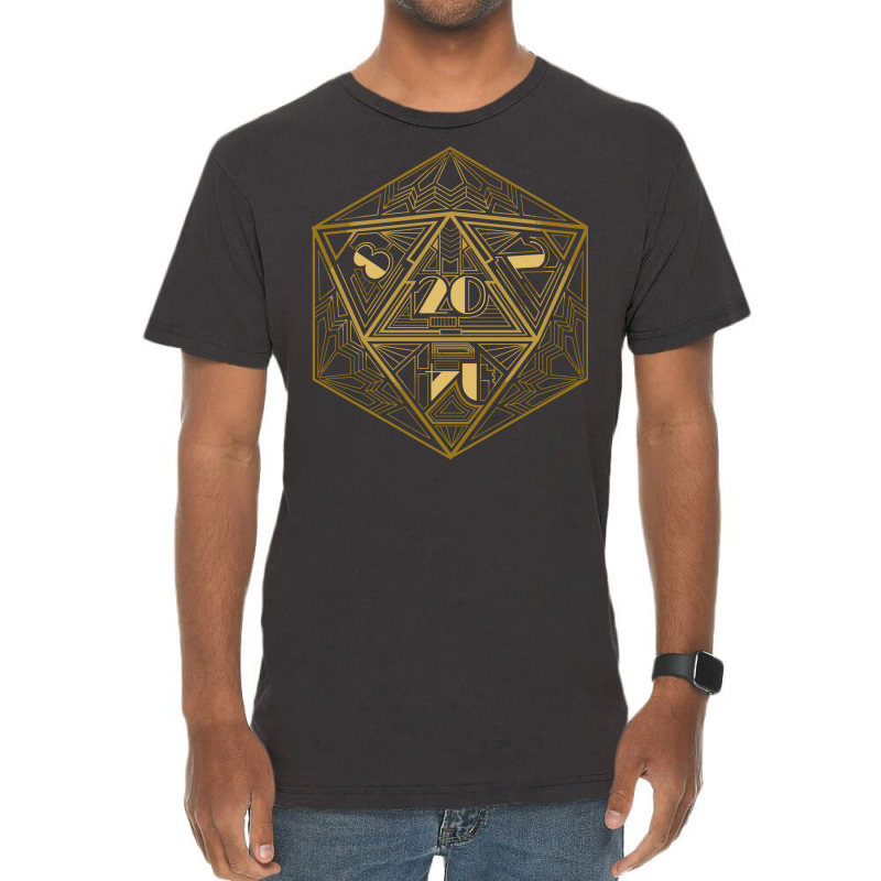 D20 Art Deco Stars Vintage T-shirt | Artistshot