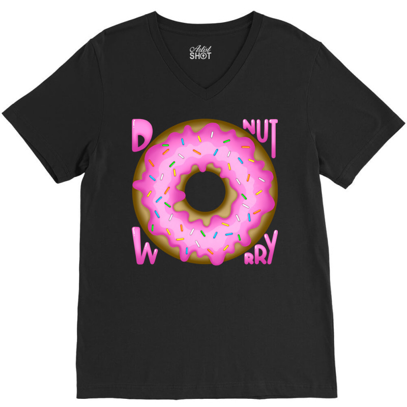 Donut Worry Cute V-Neck Tee by kaistosylinj | Artistshot