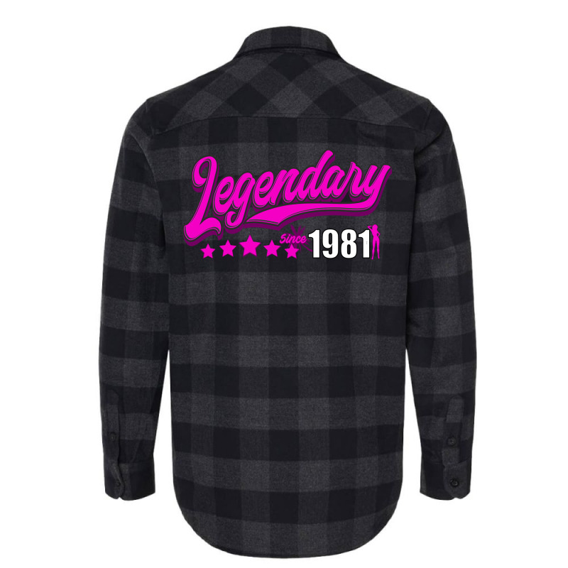 Legendary Since 1981 Pink Boy Flannel Shirt | Artistshot