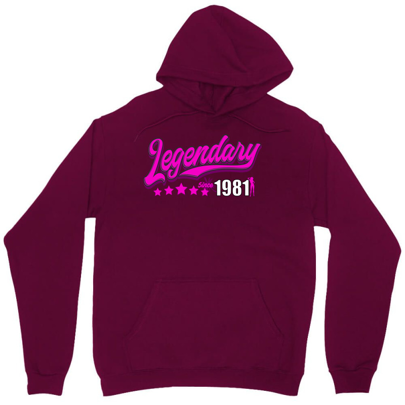 Legendary Since 1981 Pink Boy Unisex Hoodie | Artistshot