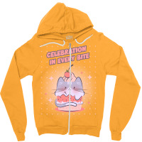 Celebration In Every Bite Cupcake Blue Zipper Hoodie | Artistshot