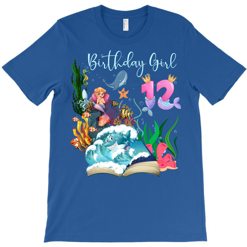 Cute Mermaid 12th Birthday Girl Gift T-shirt | Artistshot