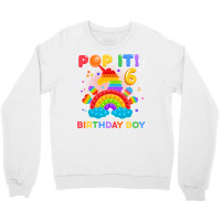 Pop It 6th Birthday Boy Nostalgia Crewneck Sweatshirt | Artistshot