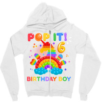 Pop It 6th Birthday Boy Nostalgia Zipper Hoodie | Artistshot