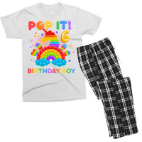 Pop It 6th Birthday Boy Nostalgia Men's T-shirt Pajama Set | Artistshot