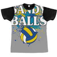 Sandy Balls Beach Volleyball Funny Player Team Aes Graphic T-shirt | Artistshot