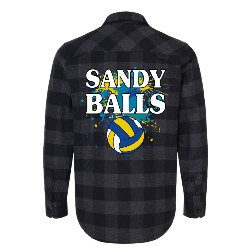 Sandy Balls Beach Volleyball Funny Player Team Aes Flannel Shirt by rhmatijariahp | Artistshot