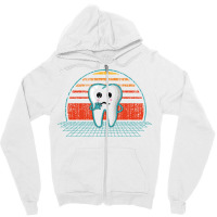 Retro Tooth Dentist Aesthetic Zipper Hoodie | Artistshot