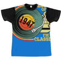 Vintage 1947 Birthday  Im  Birthday  Retro Vinyl T Graphic T-shirt | Artistshot