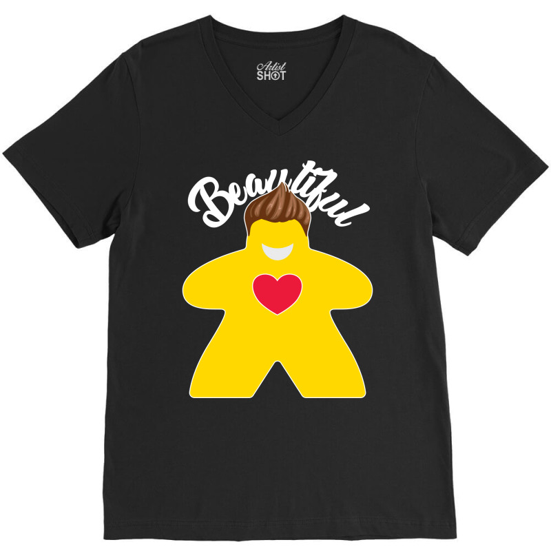 Beautiful Meeple Yellow Yellow V-neck Tee | Artistshot