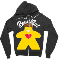 Beautiful Meeple Yellow Yellow Zipper Hoodie | Artistshot