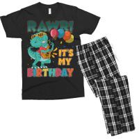 Rawr Its My Birthday Trending Men's T-shirt Pajama Set | Artistshot