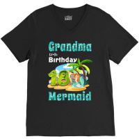 Cute Mermaid Gramma Of The 18th Birthday Hipster V-neck Tee | Artistshot