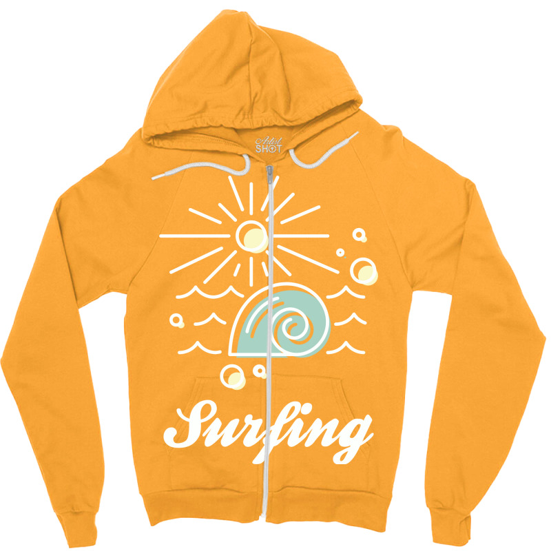 Surfing White Nature Zipper Hoodie by rhmatijariahp | Artistshot