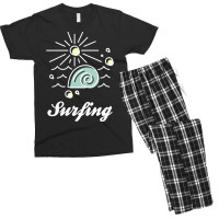 Surfing White Nature Men's T-shirt Pajama Set | Artistshot