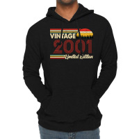 Vintage 2001 Birthday  Limited Edition 2001 Birthd Lightweight Hoodie | Artistshot