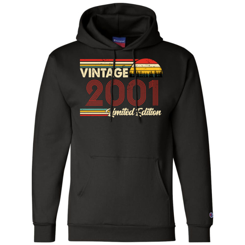 Vintage 2001 Birthday  Limited Edition 2001 Birthd Champion Hoodie by mimkapublio | Artistshot